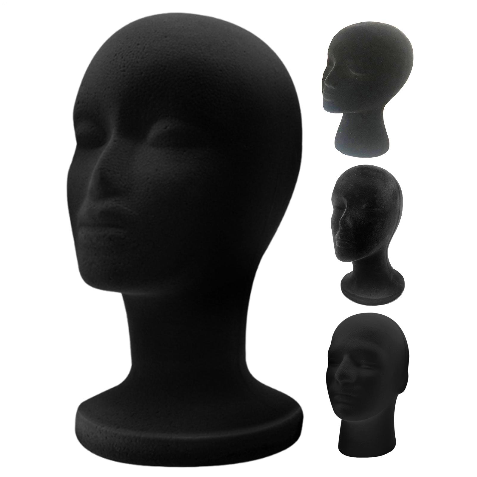 新しい 1 個マネキンヘッドフォーム黒ベルベットマネキンマネ - Cosplay Prop Foam のレビューと価格