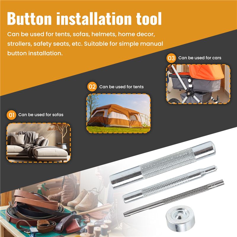 BAAJ-4個入り 831型 金属製スナップボタン取り付け工 - Snap Fastener Set のレビューと価格