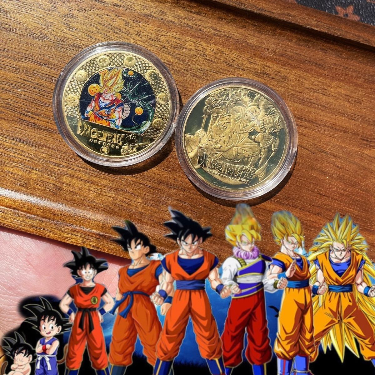 ドラゴンボールメッキゴールドコイン,アニメフィギュア,孫悟空 - Cosplay Fireball Prop のレビューと価格