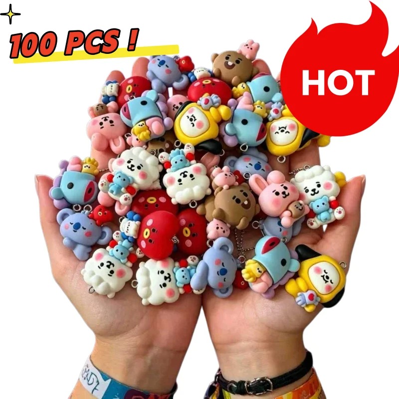 7 個 BT21 樹脂漫画チャーム DIY アクセサリークラ - Cosplay Prop Diy のレビューと価格