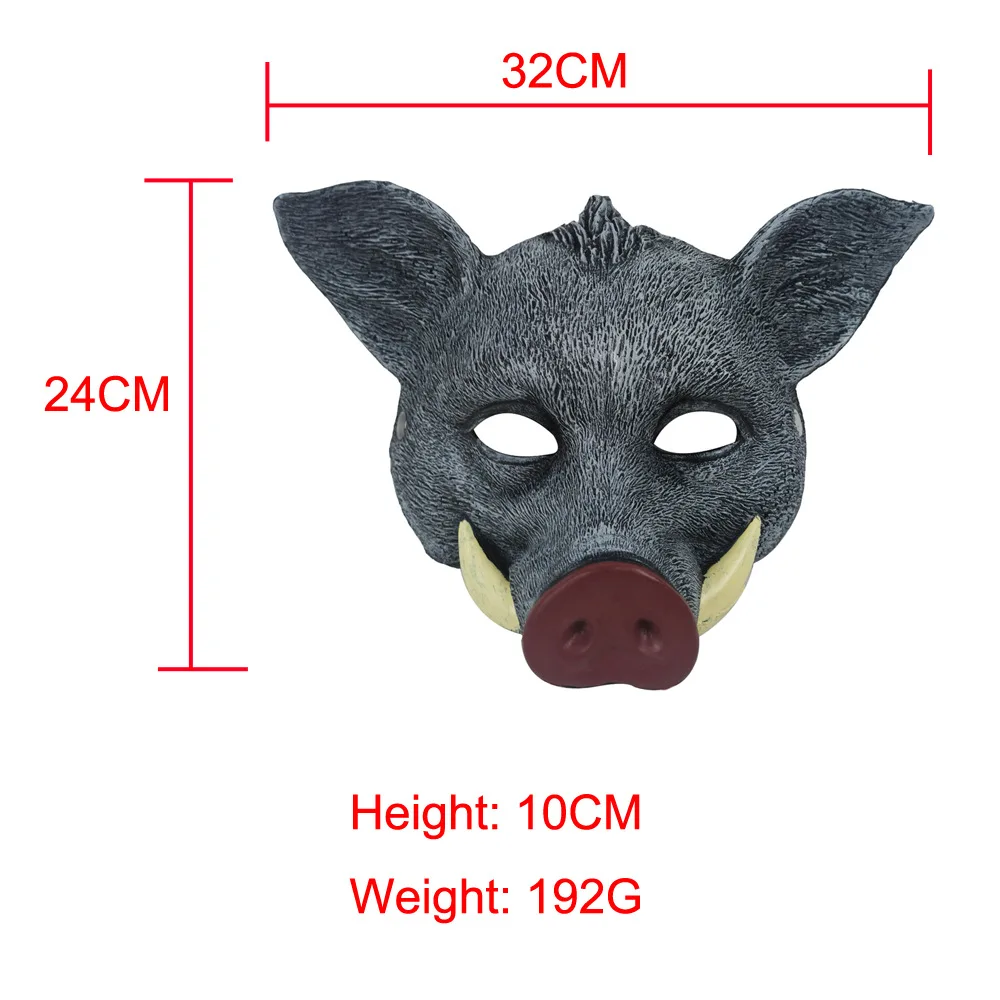 3Dリアルなイノシシの顔マスク、PUフォーム製、動物コスプレ - Cosplay Prop Foam のレビューと価格