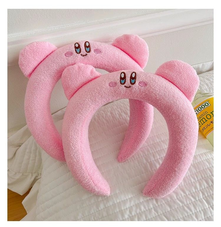 可愛らしいピンクのカービィぬいぐるみヘアフープ、漫画風、毎日 - Cosplay Prop Diy のレビューと価格