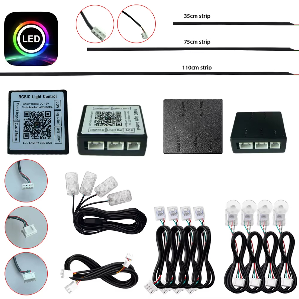 Rgbic-ソフォニーLEDストリップライト,rgbフットラ - Led El Wire のレビューと価格