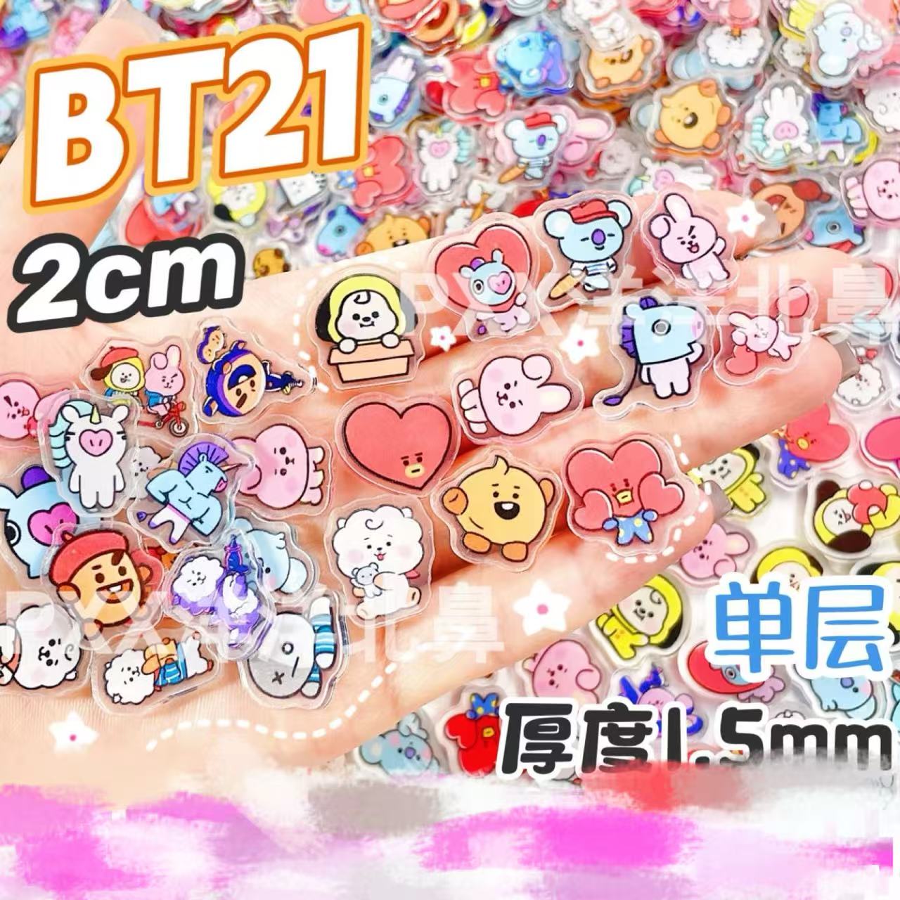 100個入り BT21 BTS シングルレイヤー 1cm/2 - Cosplay Prop Diy のレビューと価格