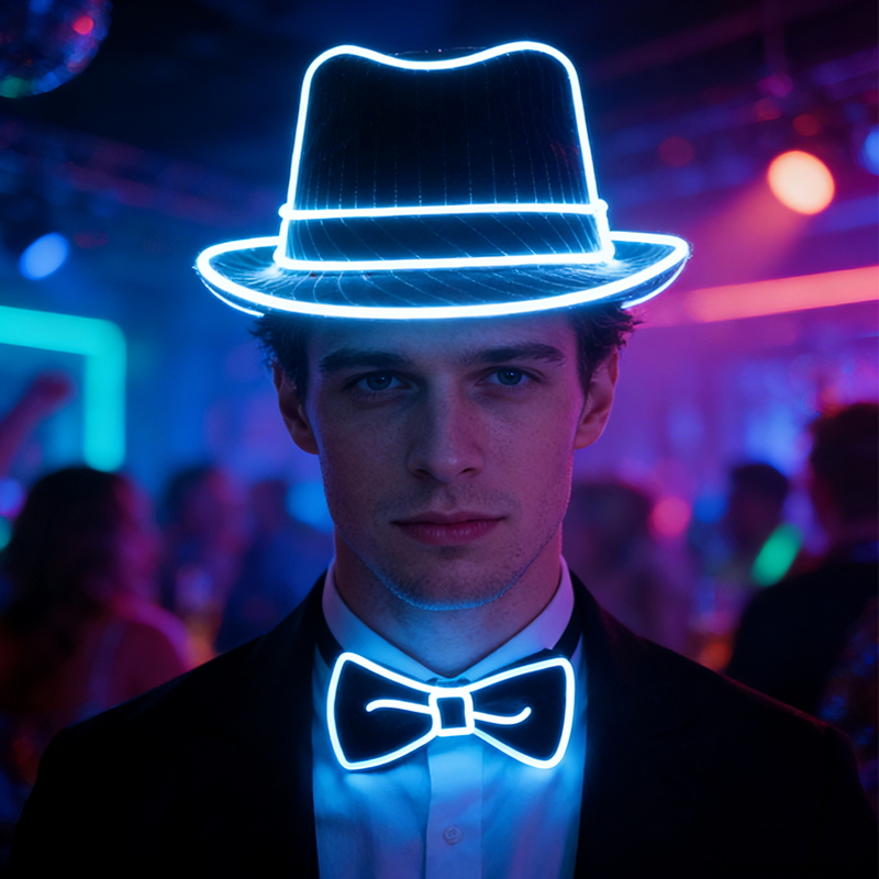 男性用LEDライト付きネオンワイヤーネックタイ,パーティーハ - Led El Wire のレビューと価格