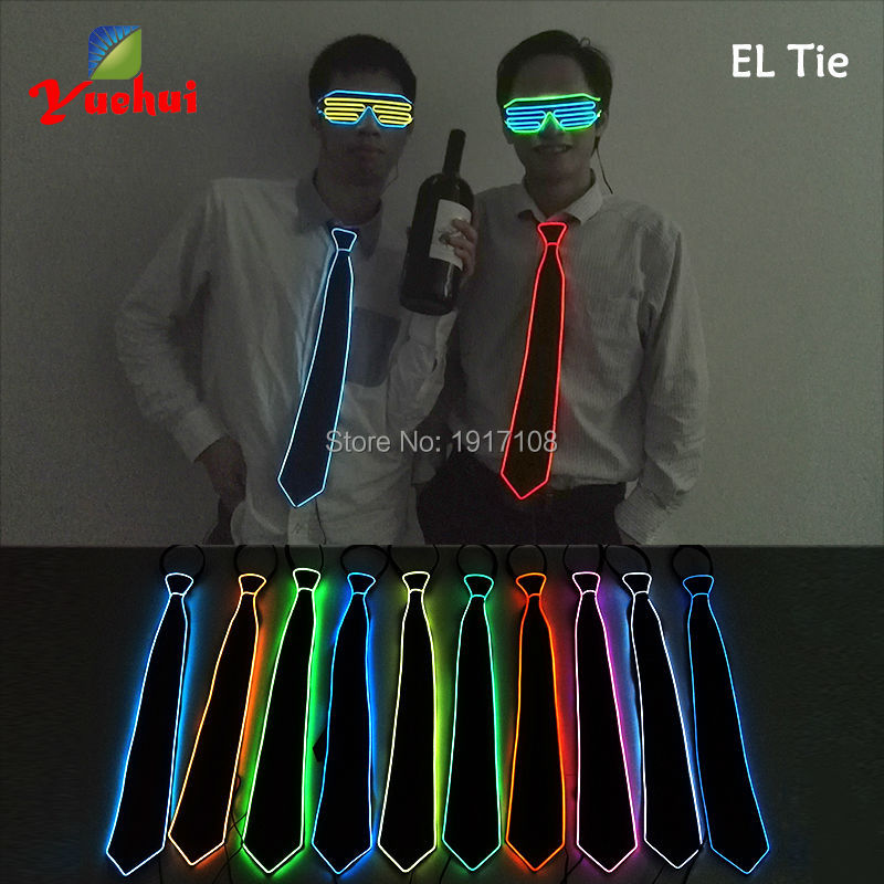 男性用LEDライト付きネオンワイヤーネックタイ,パーティーハ - Led El Wire のレビューと価格