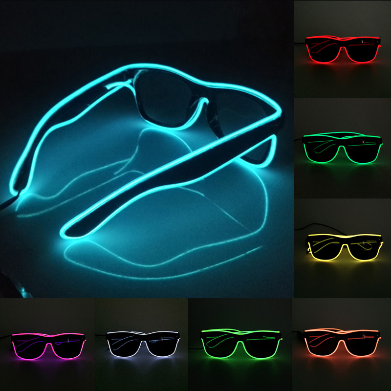 1PC 点滅 EL ワイヤー Led メガネ発光パーティー装 - Led El Wire のレビューと価格