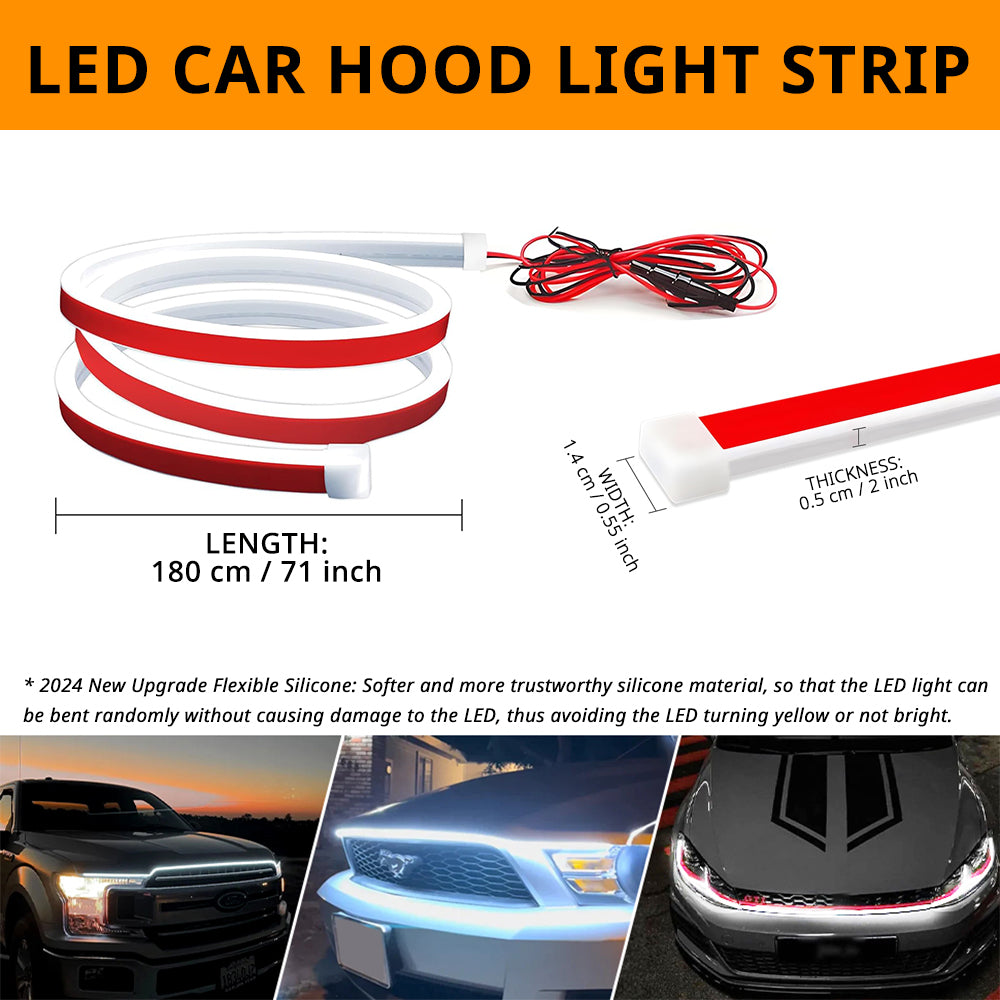 71インチ ホワイト ダイナミックスキャン トラックフード  - Led El Wire のレビューと価格