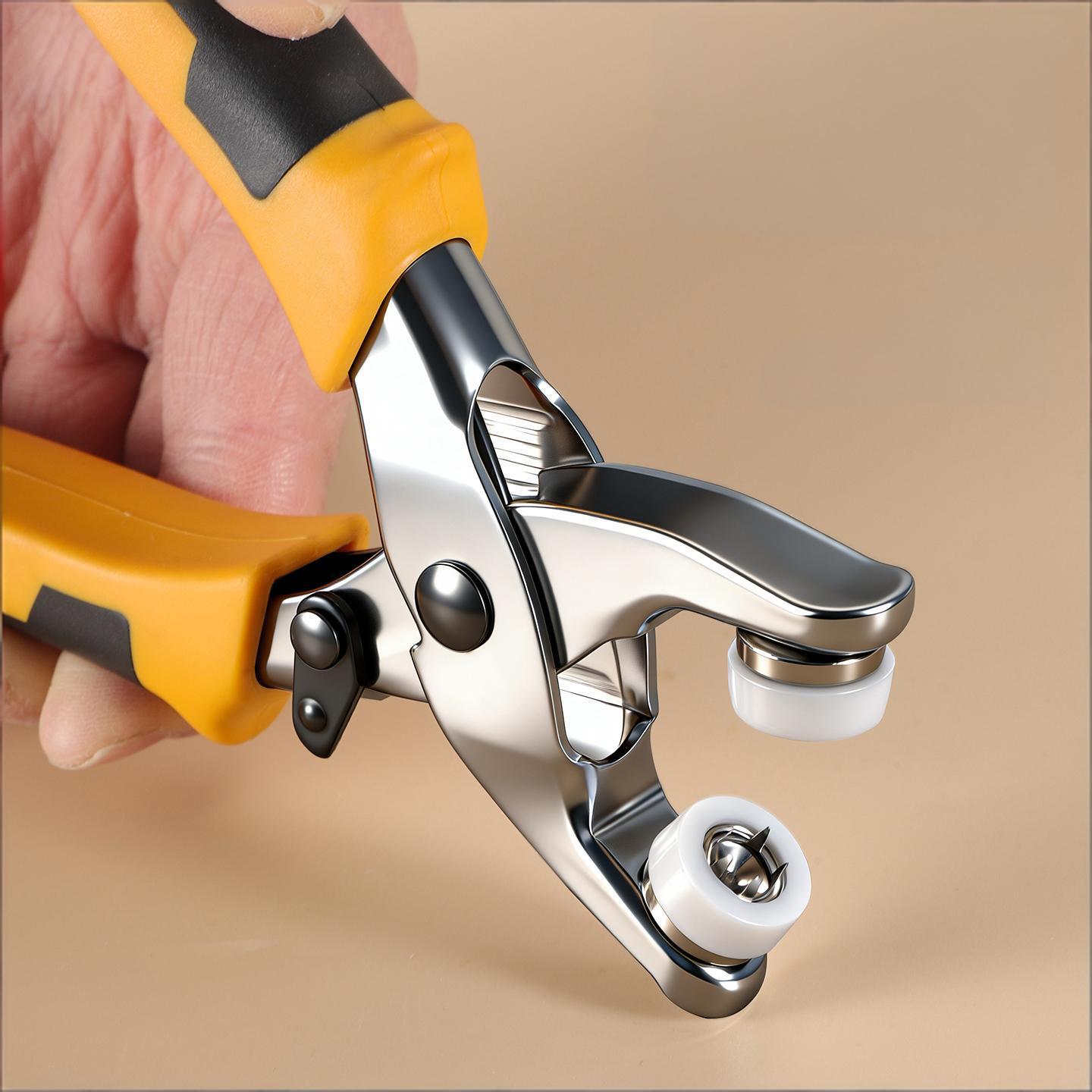 手持ち式スナップファスナープライヤーセット 5本爪アイレット - Snap Fastener Set のレビューと価格